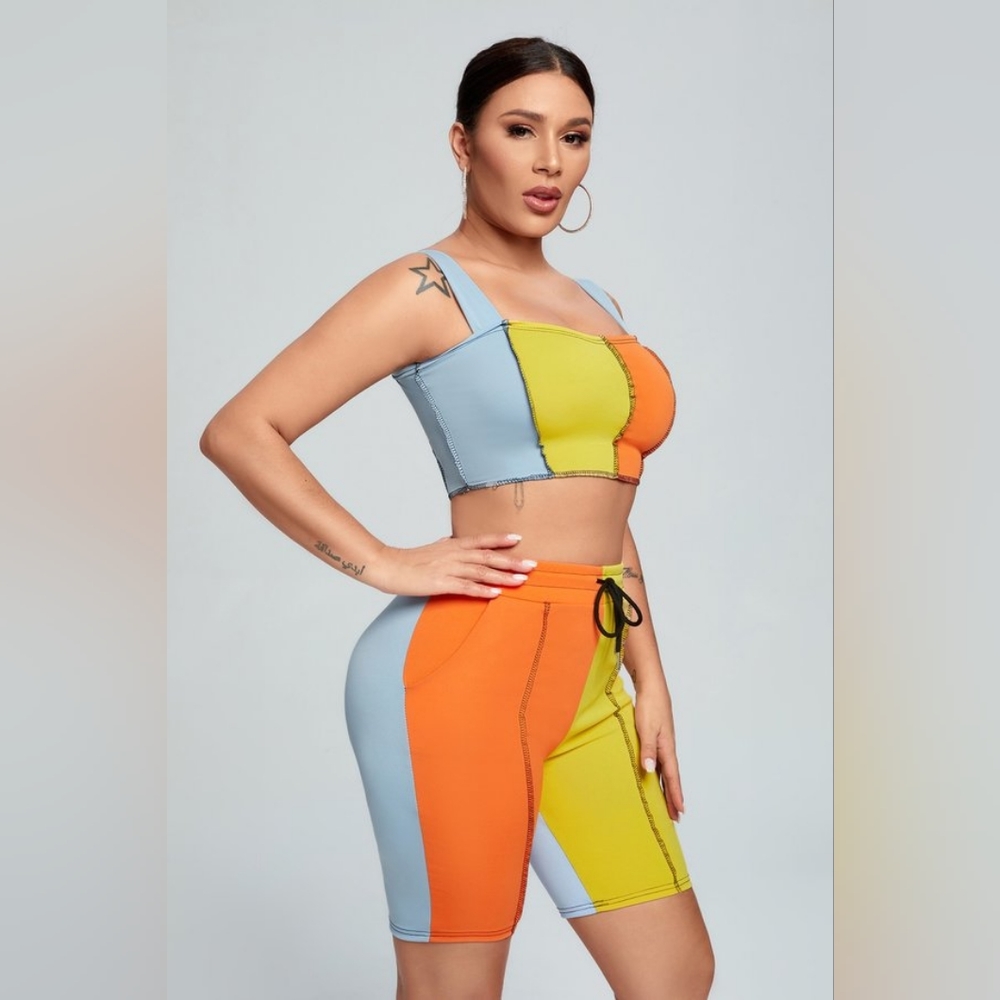 🧡Mila Color blocked Set🩵 - Picture 6 of 13